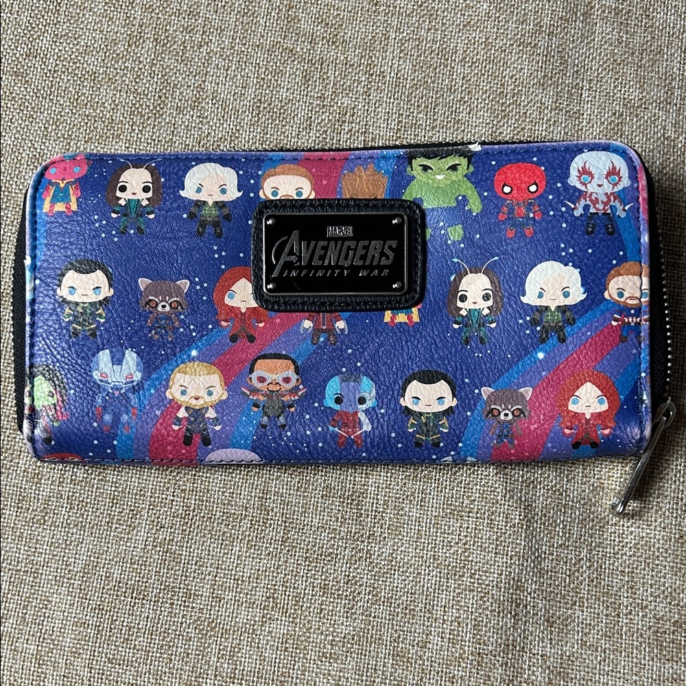 Marvel Avengers Infinity War Chibi Print Zip-Around Wallet